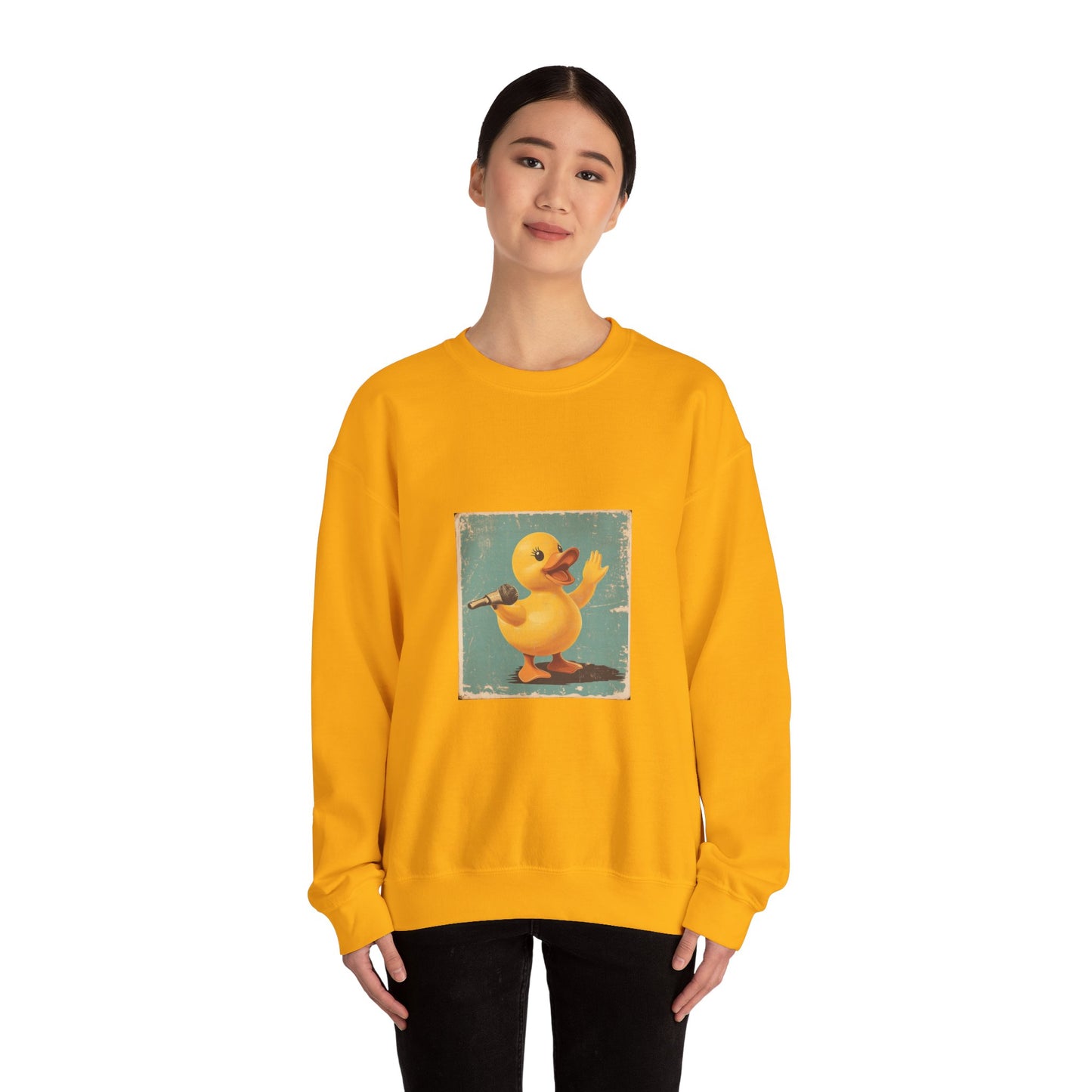 Unisex Heavy Blend™ Crewneck Sweatshirt (Karaoke Duck)