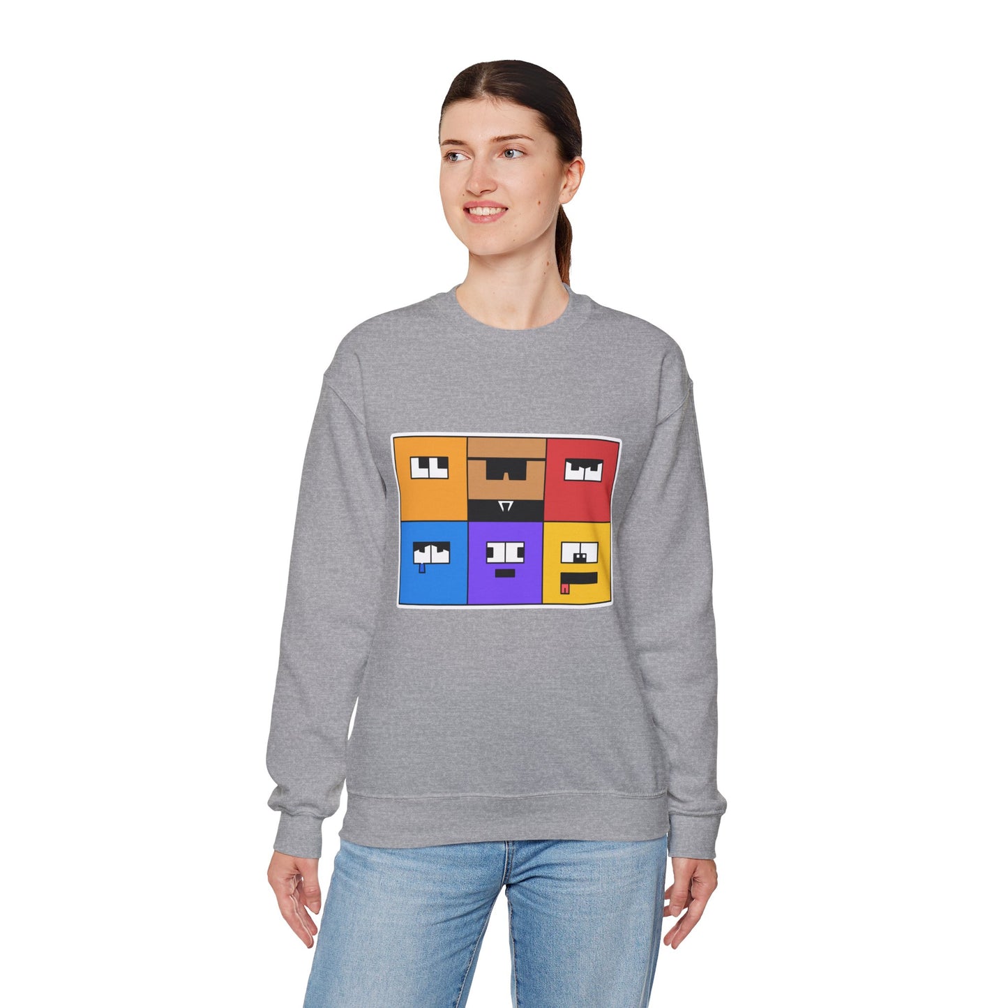 Unisex Heavy Blend™ Crewneck Sweatshirt (Emotion Blocks)