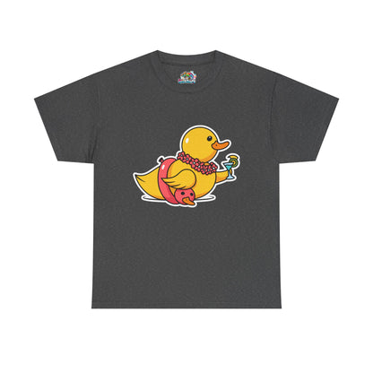 Unisex Heavy Cotton Tee (Tropical Duck)