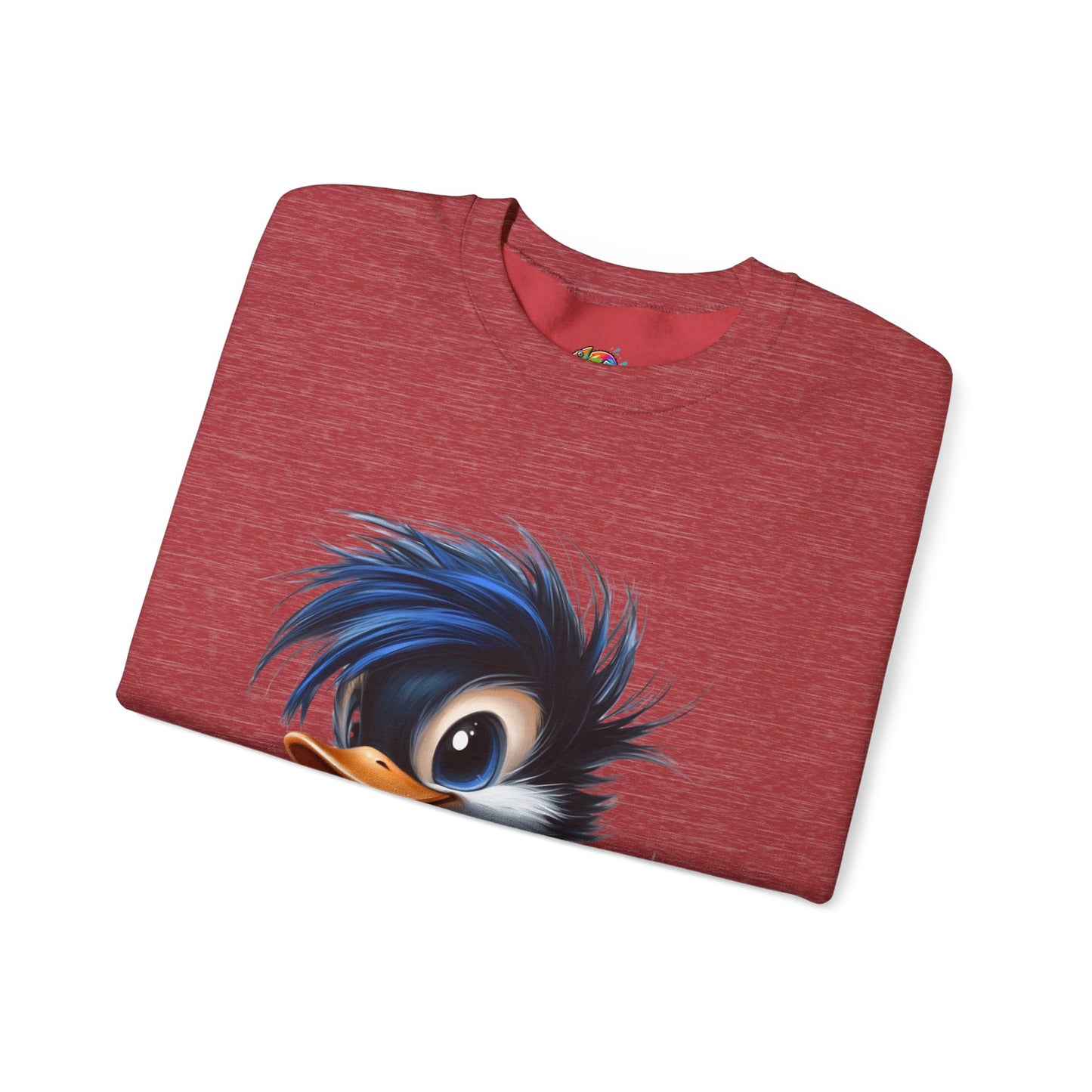 Unisex Heavy Blend™ Crewneck Sweatshirt (Blue Hair Duck)