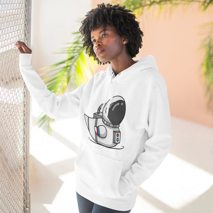 Three-Panel Fleece Hoodie (Astronaut Duck)