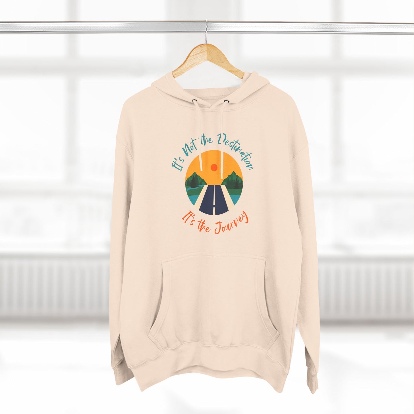 Three-Panel Fleece Hoodie (It's not Destination, It's Journey)