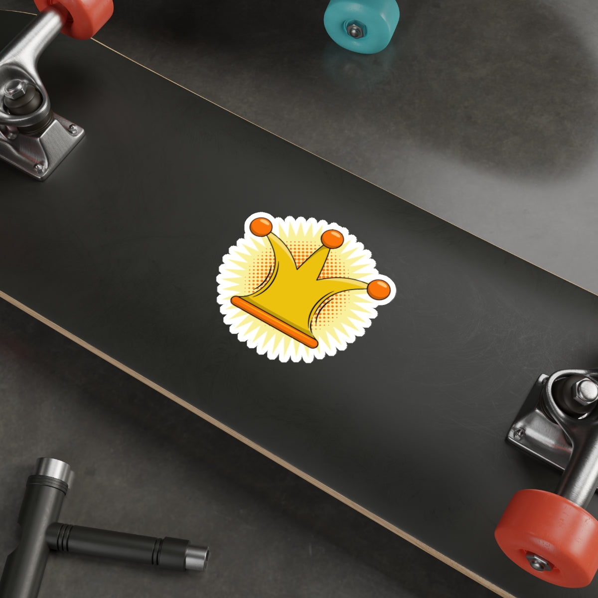Die-Cut Stickers | Vibrant Art for Personalization (Crown)