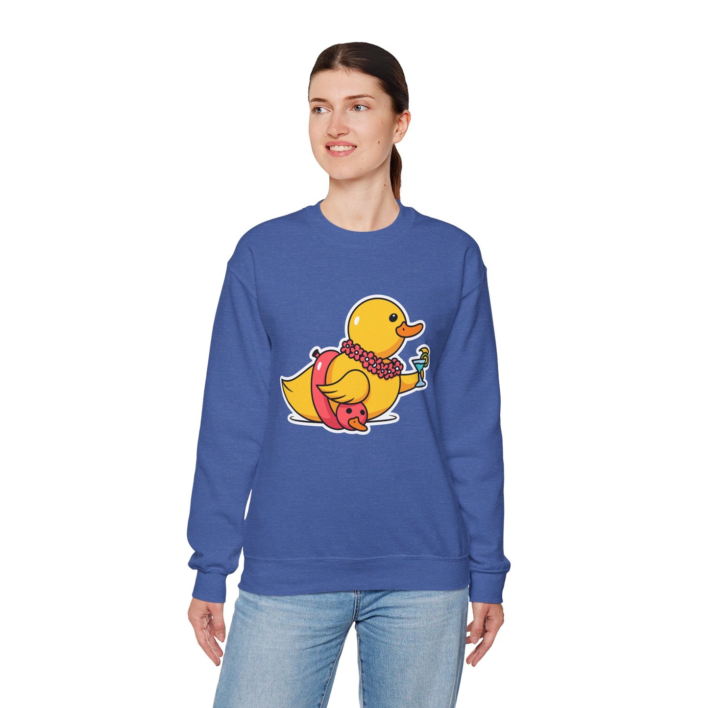 Unisex Heavy Blend™ Crewneck Sweatshirt (Tropical Duck)