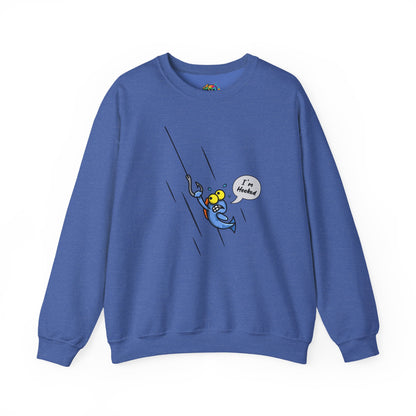 Unisex Heavy Blend™ Crewneck Sweatshirt (Fishing Hooked)