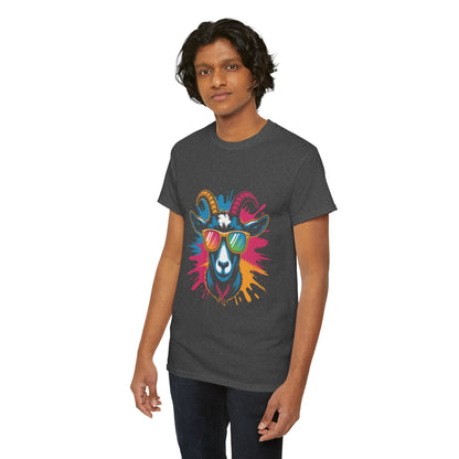 Unisex Heavy Cotton Tee (Colorful Goat)