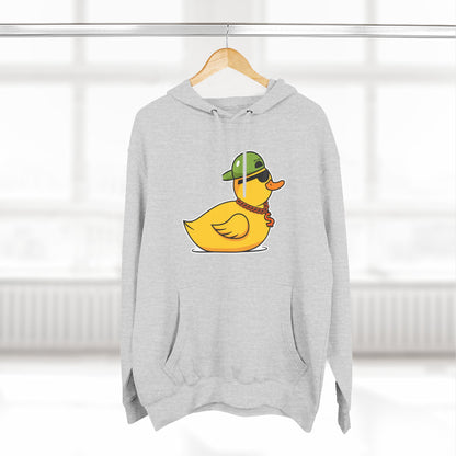 Three-Panel Fleece Hoodie (Gangster Duck)
