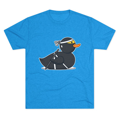 Unisex Tri-Blend Crew Tee (Ninja Duck)
