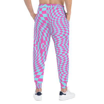 Athletic Joggers (Aqua-Pink Pixels)