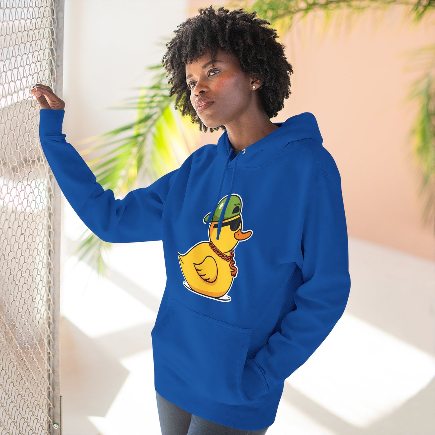 Three-Panel Fleece Hoodie (Gangster Duck)