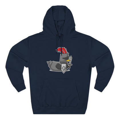 Three-Panel Fleece Hoodie (Knight Duck)