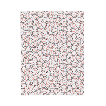 Velveteen Plush Blanket (Baseball)