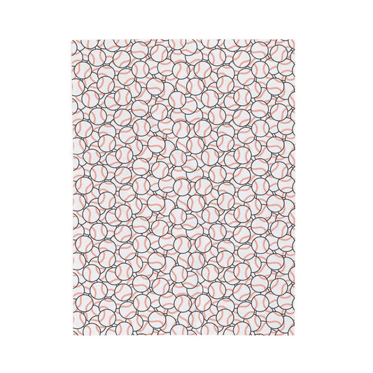 Velveteen Plush Blanket (Baseball)