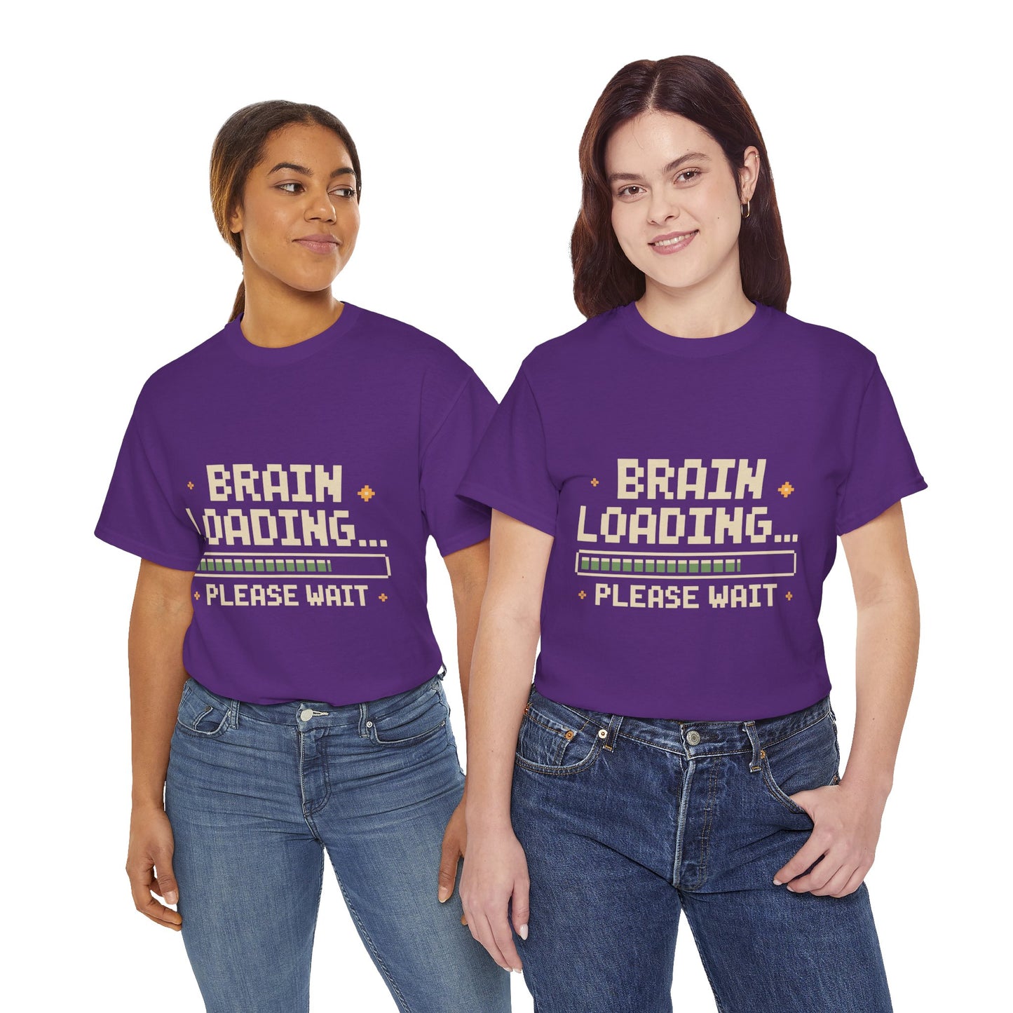 Unisex Heavy Cotton Tee (Brain Loading...Please Wait)
