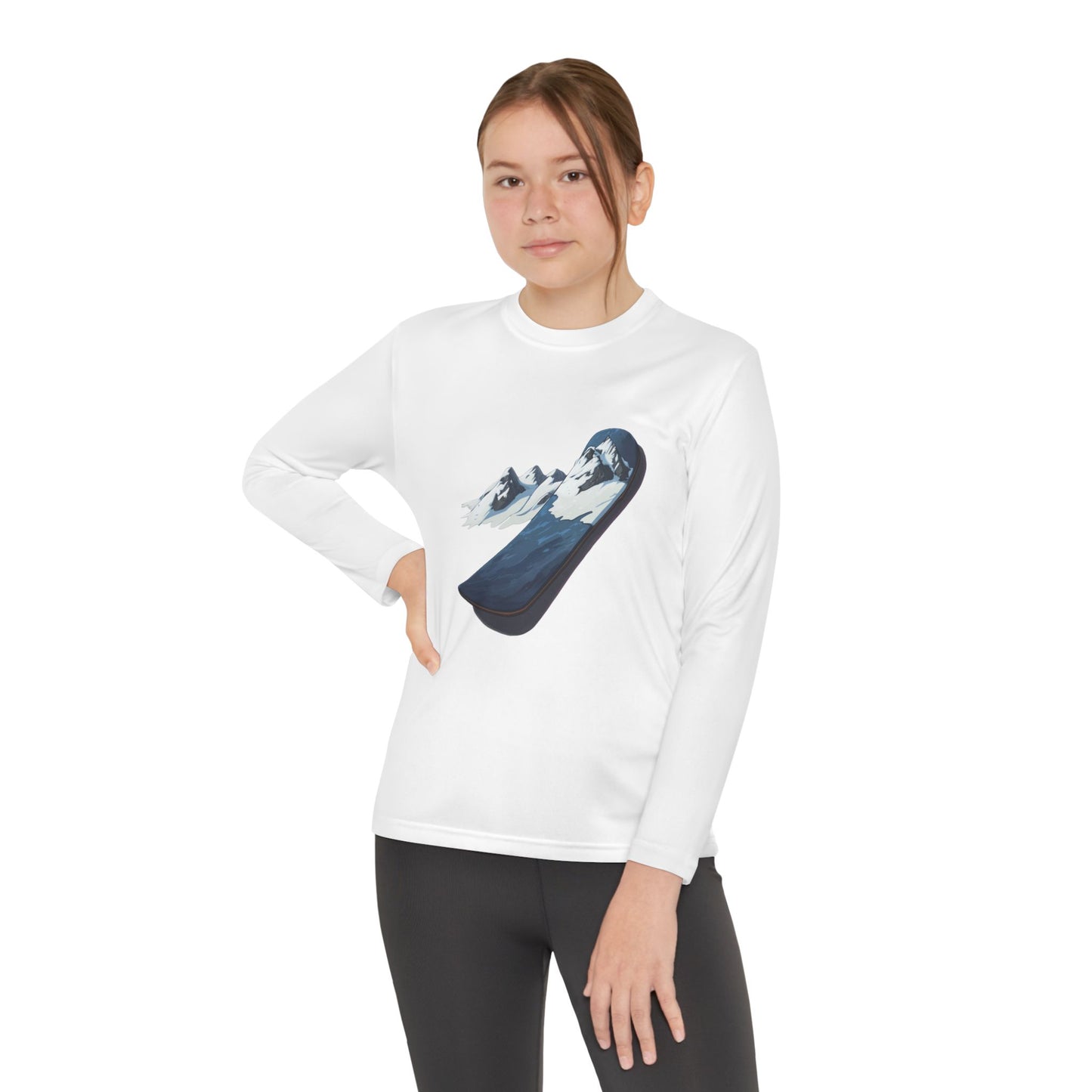 Youth Long Sleeve Competitor Tee (Mountain Snowboard)