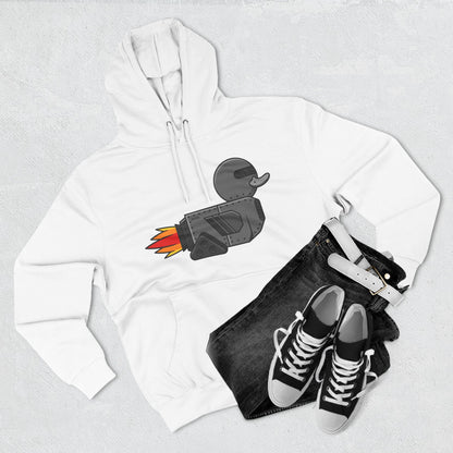 Three-Panel Fleece Hoodie (Robot Duck)