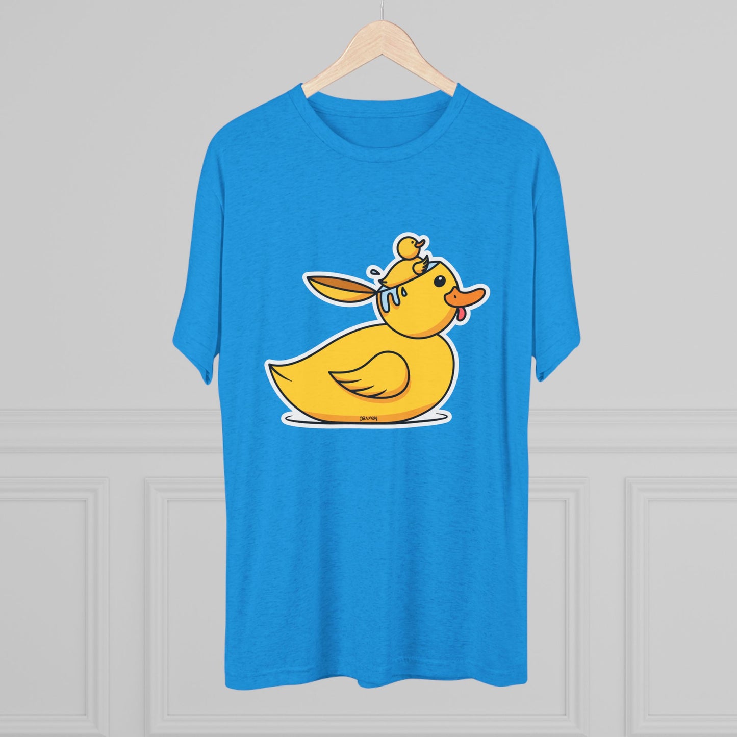 Unisex Tri-Blend Crew Tee (Duck Bird Brain)