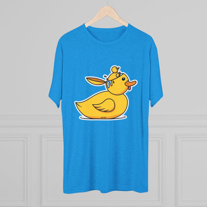 Unisex Tri-Blend Crew Tee (Duck Bird Brain)