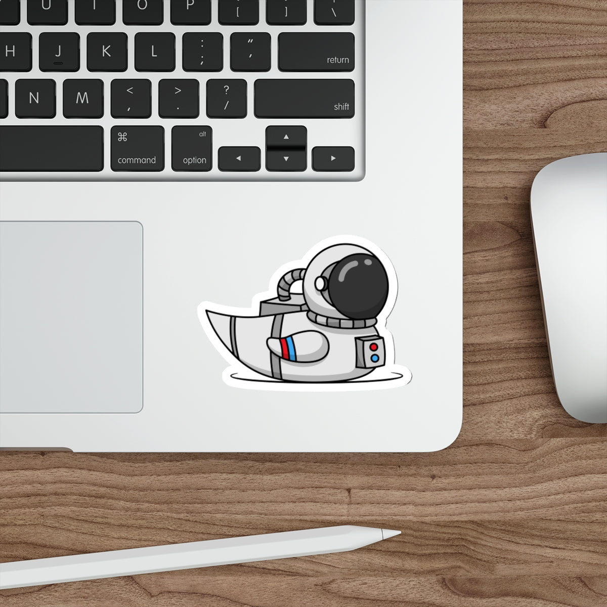 Die-Cut Stickers | Vibrant Art for Personalization (Astronaut Duck)
