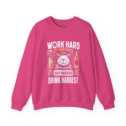 Unisex Heavy Blend™ Crewneck Sweatshirt (Work, Nap & Drink Hard)