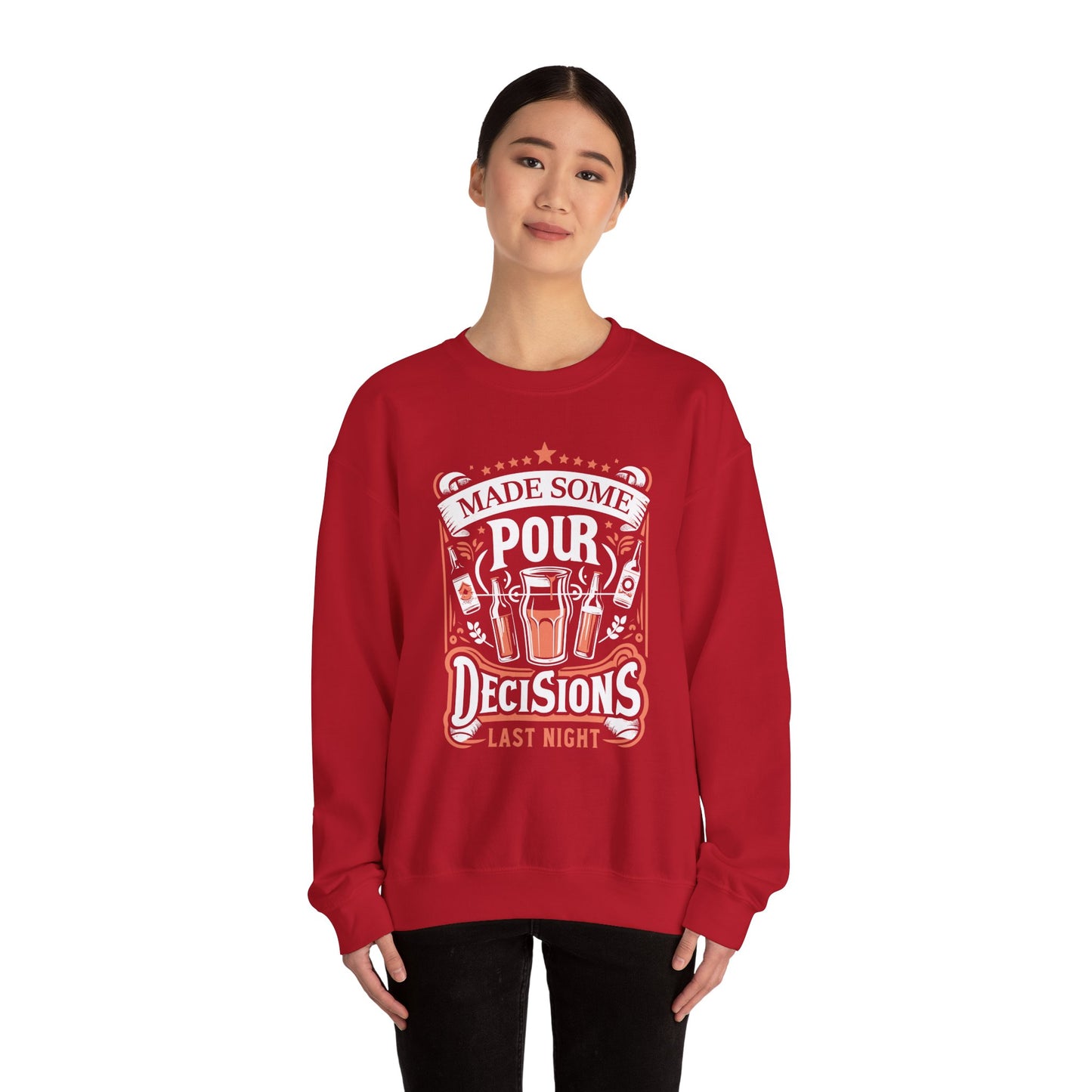 Unisex Heavy Blend™ Crewneck Sweatshirt (Pour Decisions)