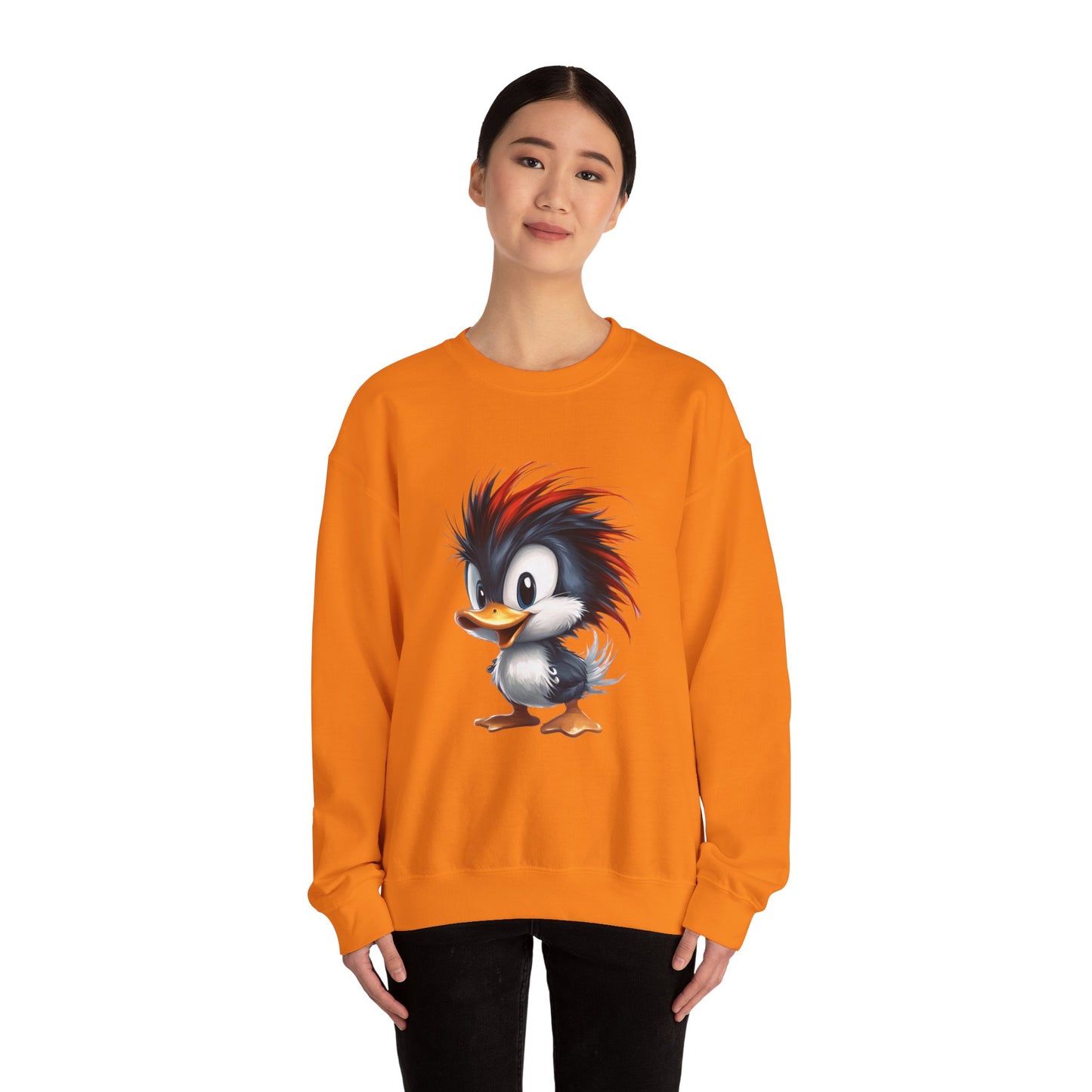 Unisex Heavy Blend™ Crewneck Sweatshirt (Red Hair Duck)