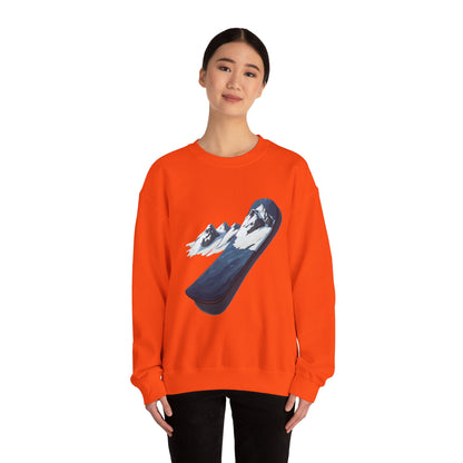 Unisex Heavy Blend™ Crewneck Sweatshirt (Mountain Snowboard)