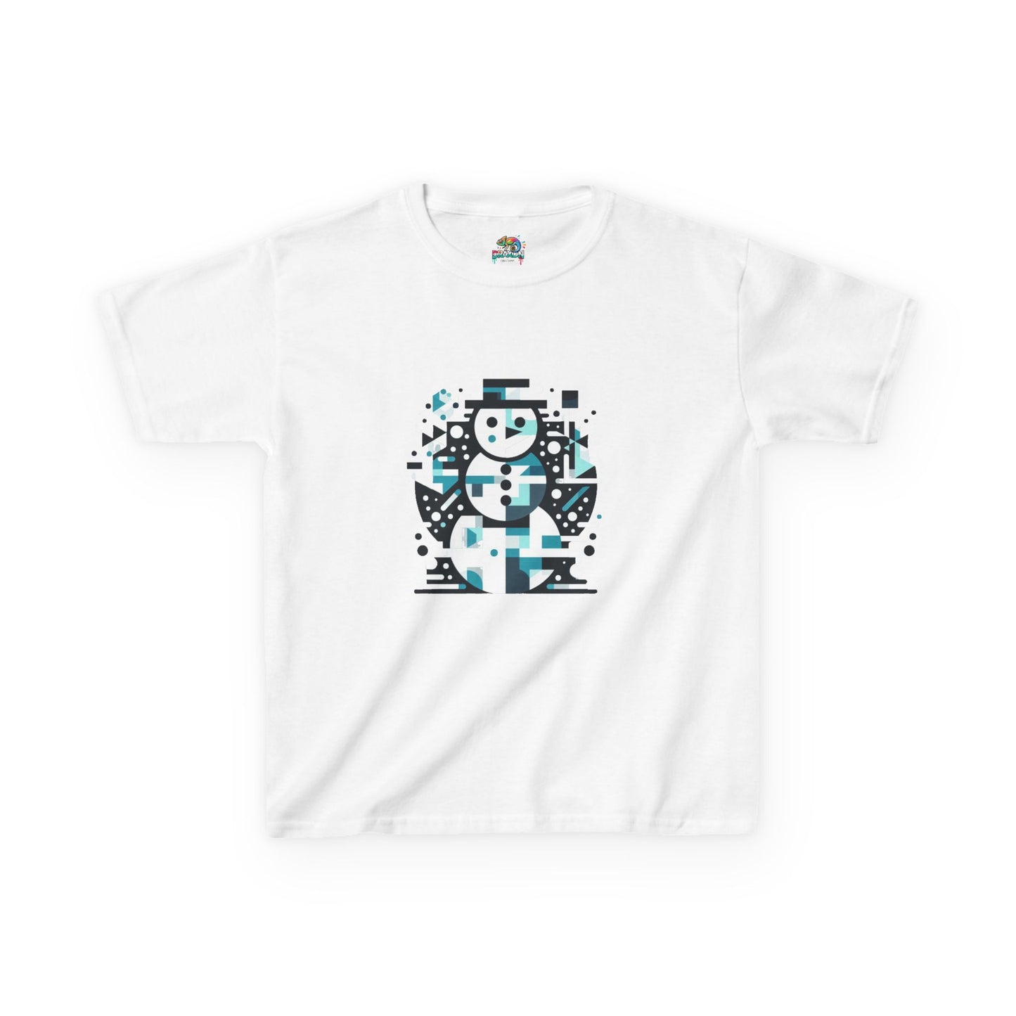 Kids Heavy Cotton T-Shirt (Abstract Snowman)