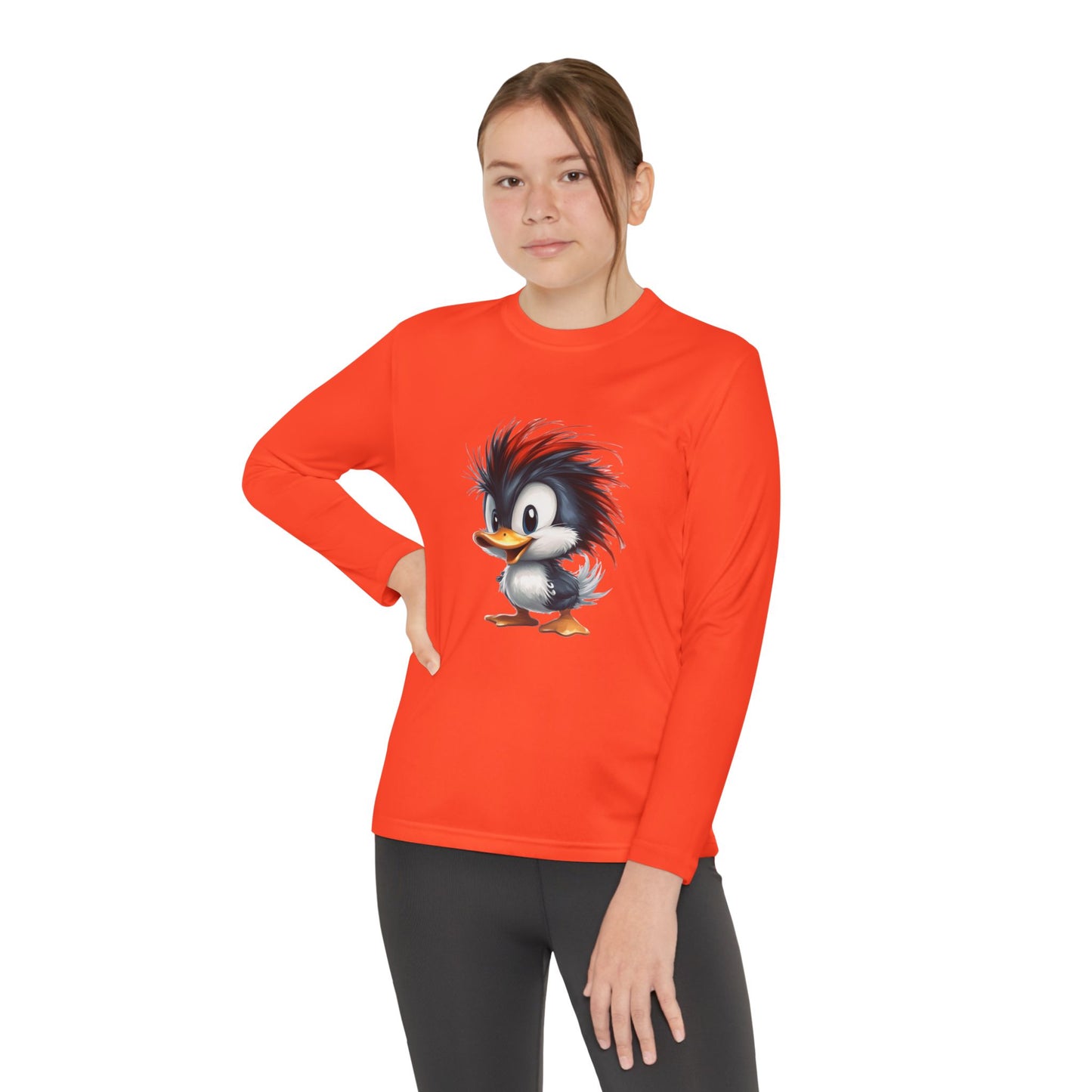 Youth Long Sleeve Competitor Tee (Red Hair Duck)