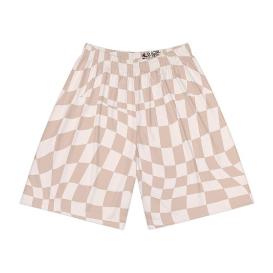 Men’s Sports Shorts (Beige Pixels)