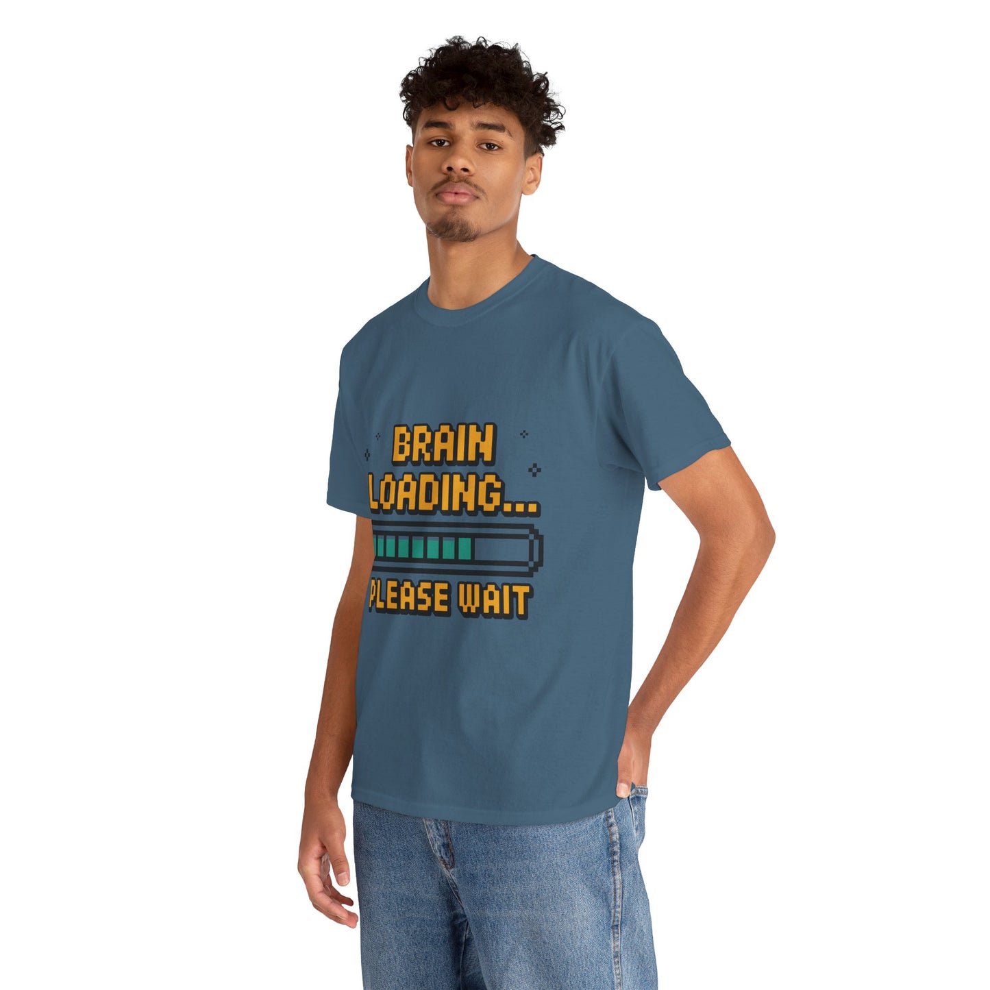 Unisex Heavy Cotton Tee (Brain Loading...Please Wait)