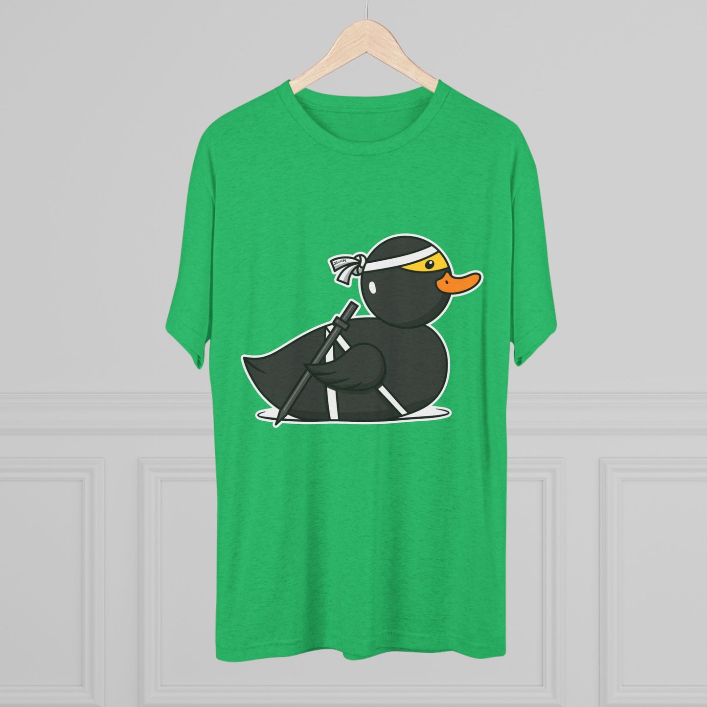 Unisex Tri-Blend Crew Tee (Ninja Duck)