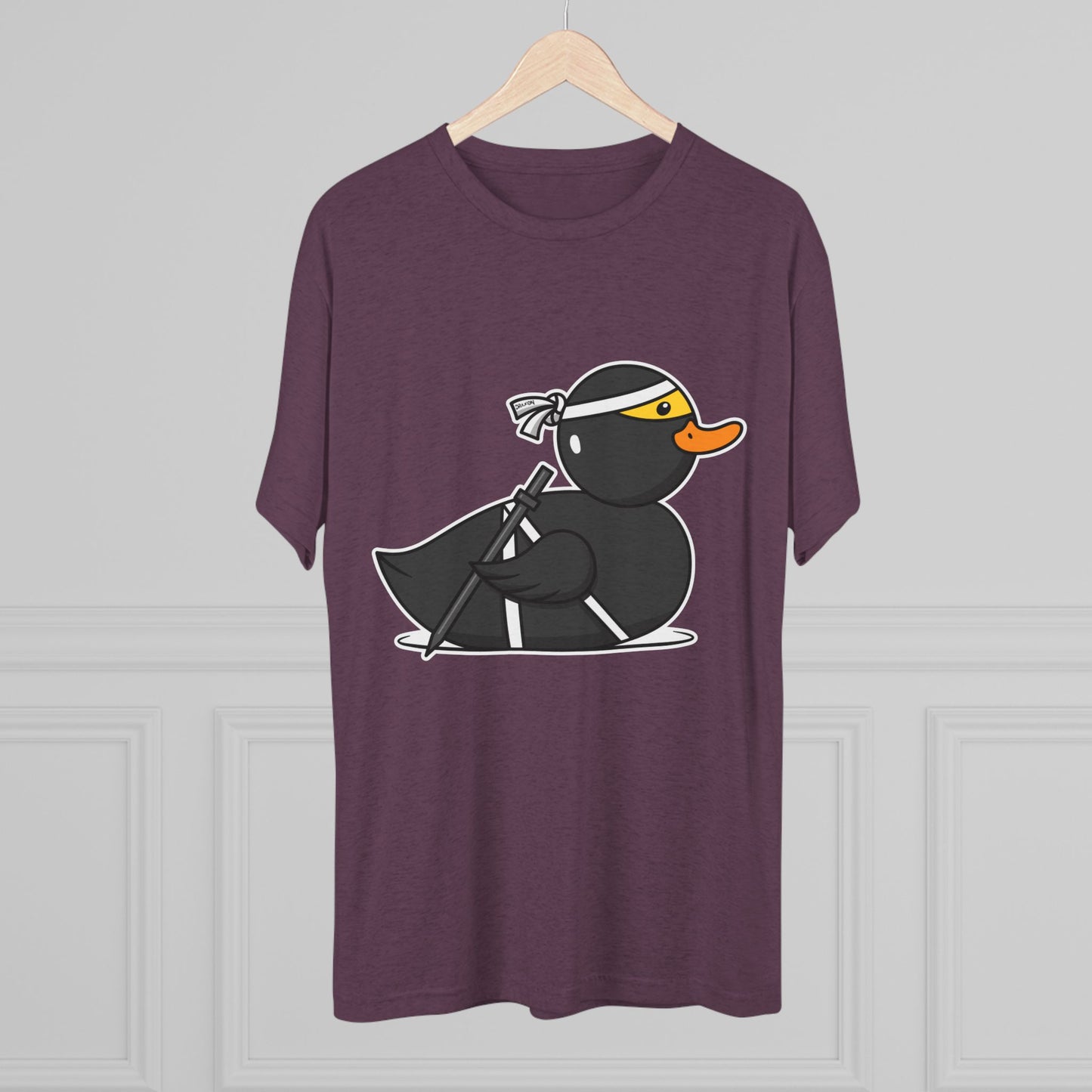 Unisex Tri-Blend Crew Tee (Ninja Duck)