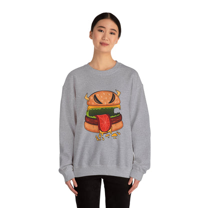 Unisex Heavy Blend™ Crewneck Sweatshirt (Cheeseburger Monster)