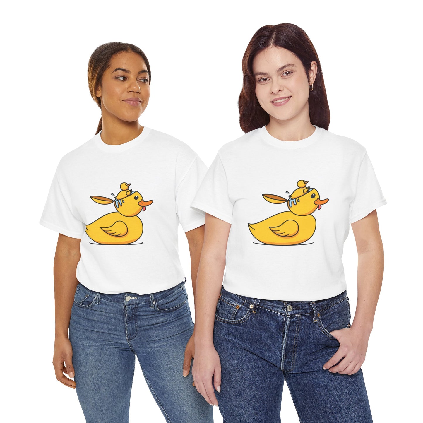 Unisex Heavy Cotton Tee (Duck Bird Brain)