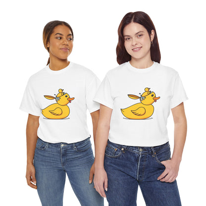 Unisex Heavy Cotton Tee (Duck Bird Brain)