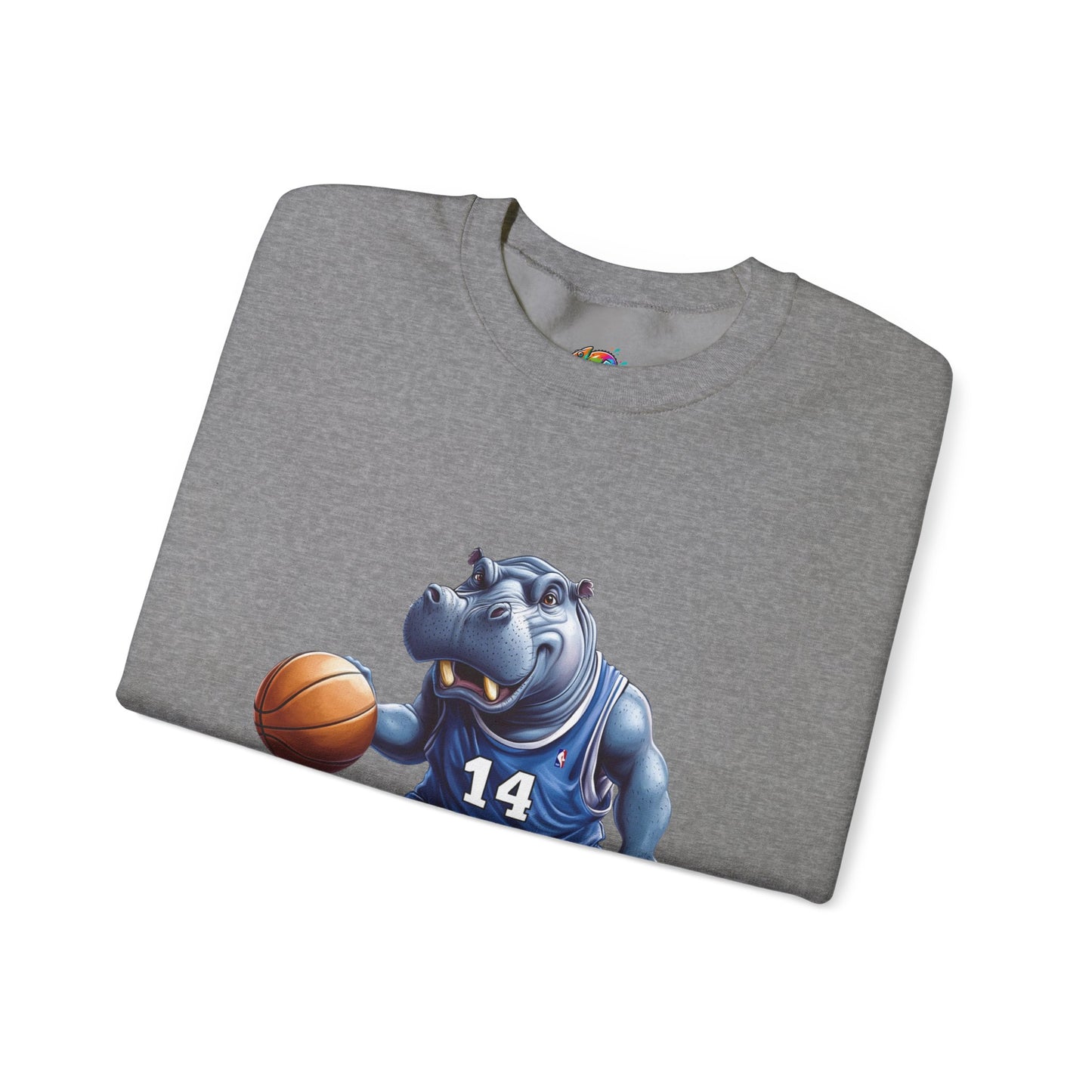 Unisex Heavy Blend™ Crewneck Sweatshirt (Hippo Baller)