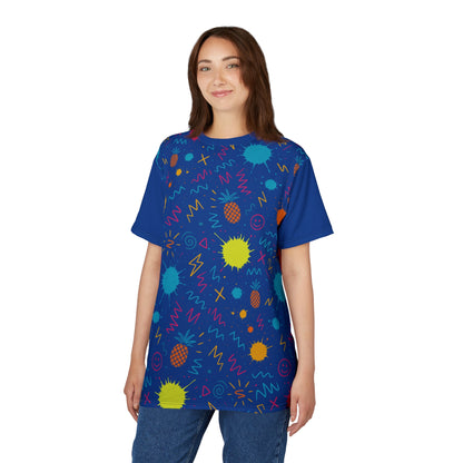 Unisex Cut & Sew Tee (Pineapple Scribble)