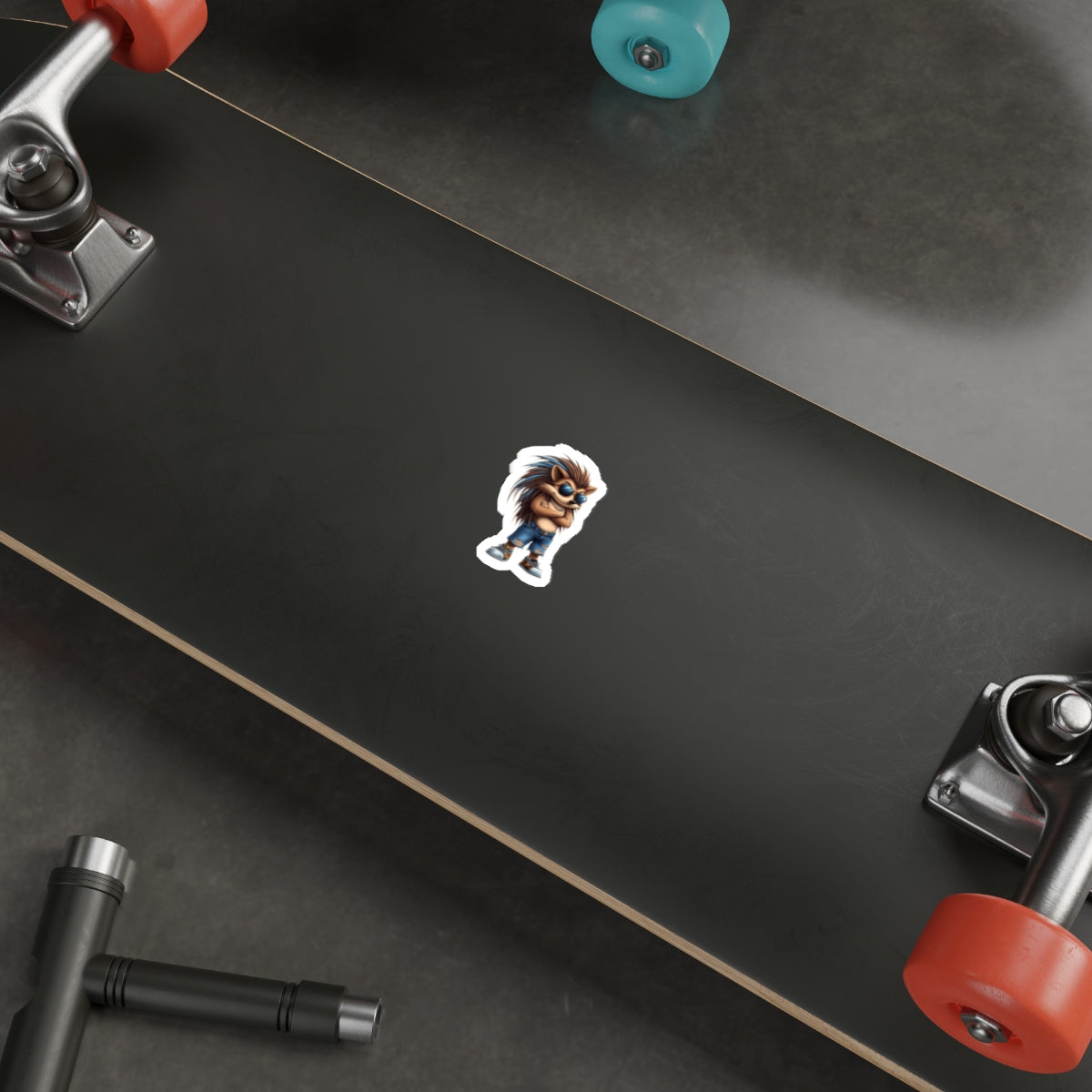 Die-Cut Stickers | Vibrant Art for Personalization (Cool Hedgehog)