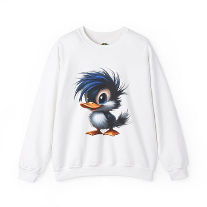 Unisex Heavy Blend™ Crewneck Sweatshirt (Blue Hair Duck)