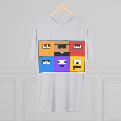 Unisex Tri-Blend Crew Tee (Emotion Blocks)