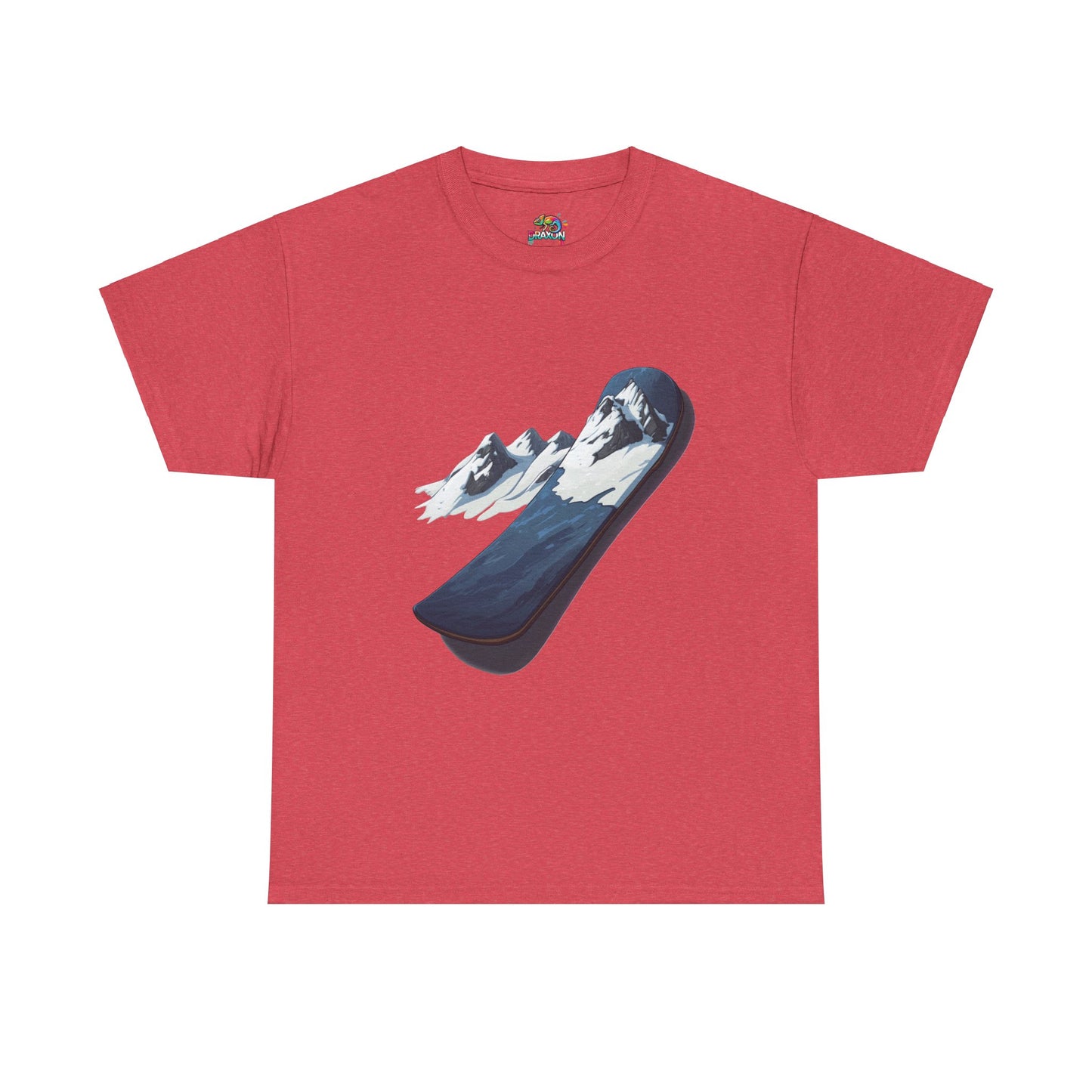 Unisex Heavy Cotton Tee (Mountain Snowboard)