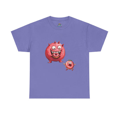 Unisex Heavy Cotton Tee (Donut Monster eating Donut)