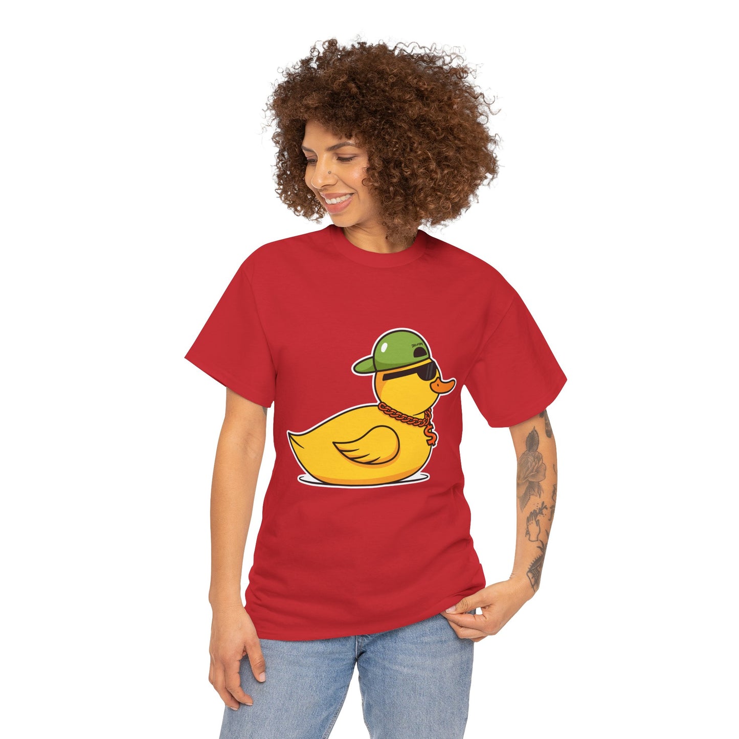 Unisex Heavy Cotton Tee (Gangster Duck)