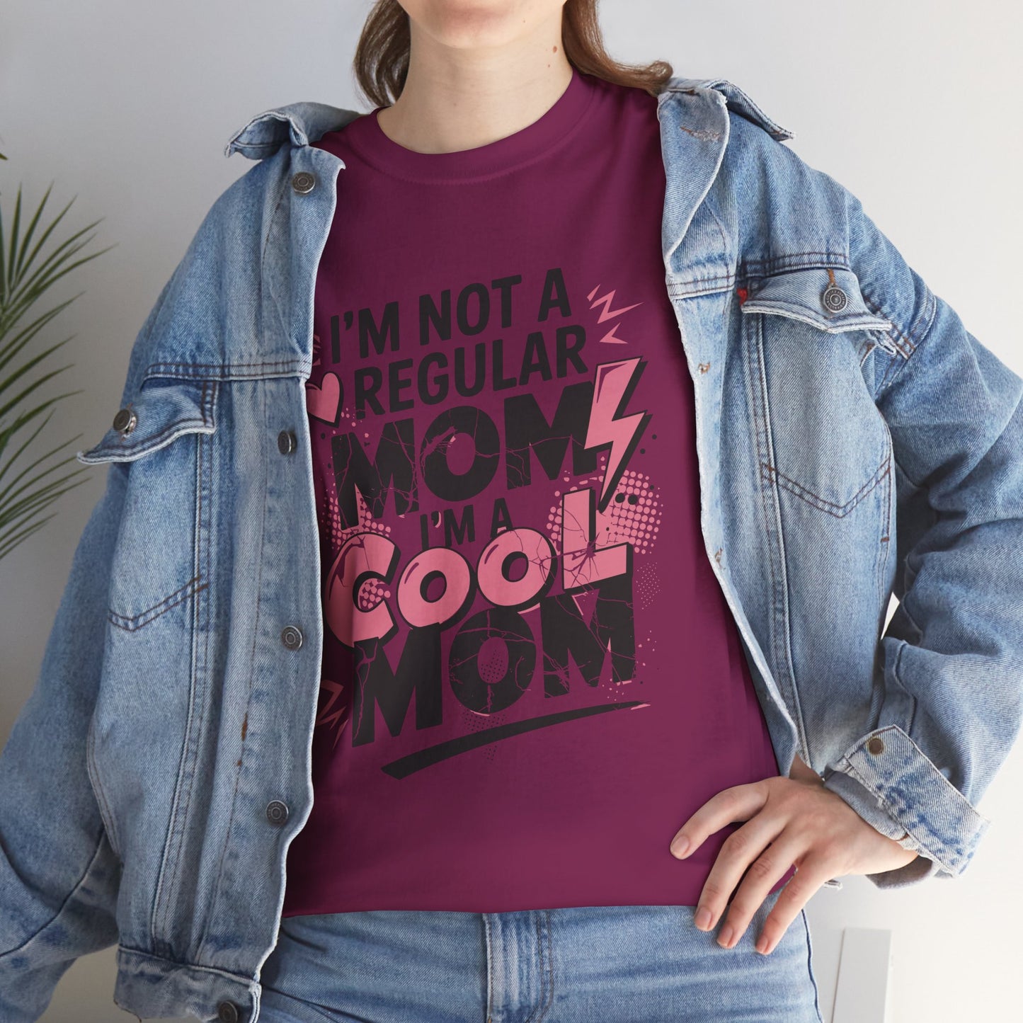 Unisex Heavy Cotton Tee (I'm Not a Regular Mom, I'm a Cool Mom)