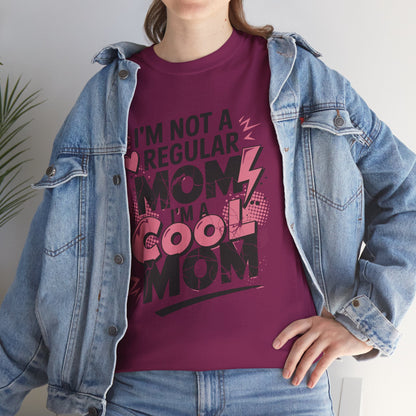 Unisex Heavy Cotton Tee (I'm Not a Regular Mom, I'm a Cool Mom)
