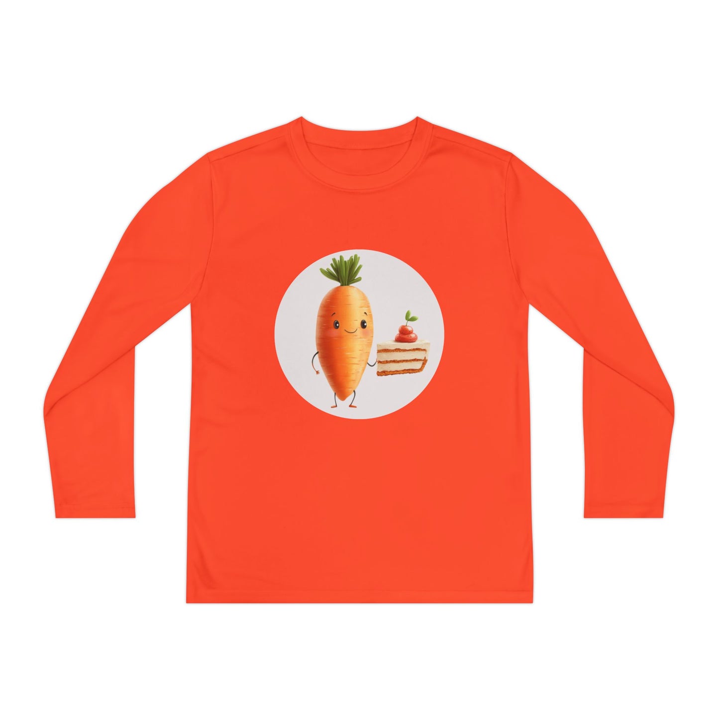 Youth Long Sleeve Competitor Tee (Carrot Cake)