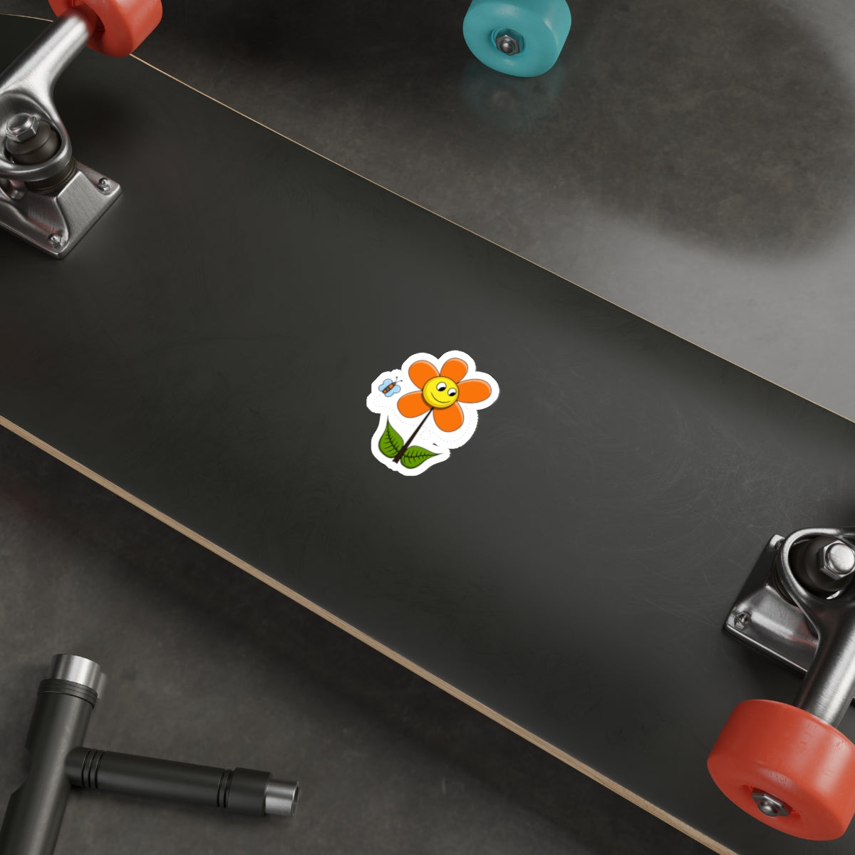 Die-Cut Stickers | Vibrant Art for Personalization (Flower & Butterfly with face)