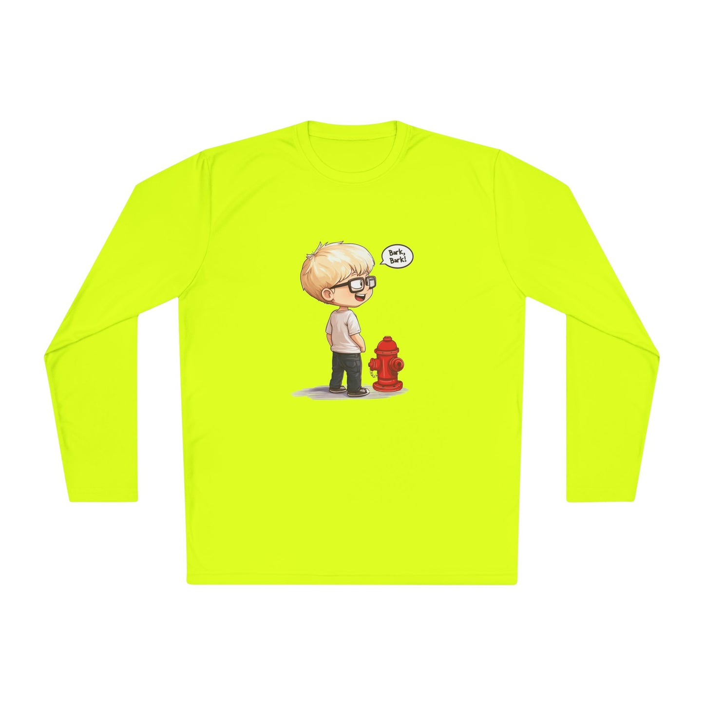 Unisex Lightweight Long Sleeve Tee (Bark Bark)
