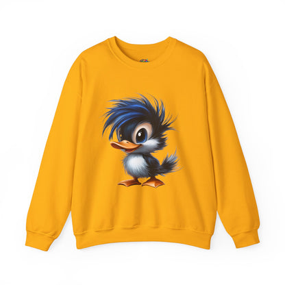 Unisex Heavy Blend™ Crewneck Sweatshirt (Blue Hair Duck)